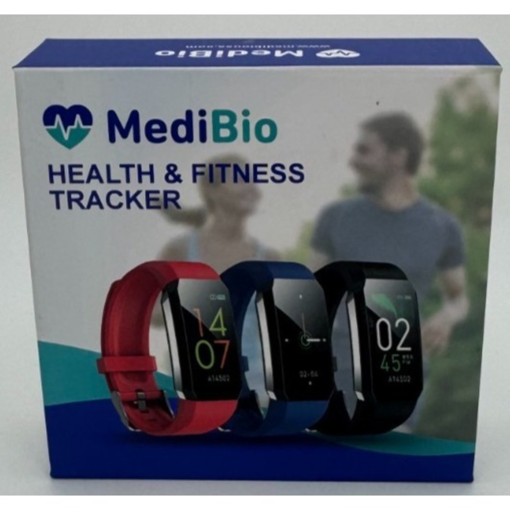 MediBio Health & Fitness Tracker Heart Rate-Blood Pressure-Sleep Monitoring New